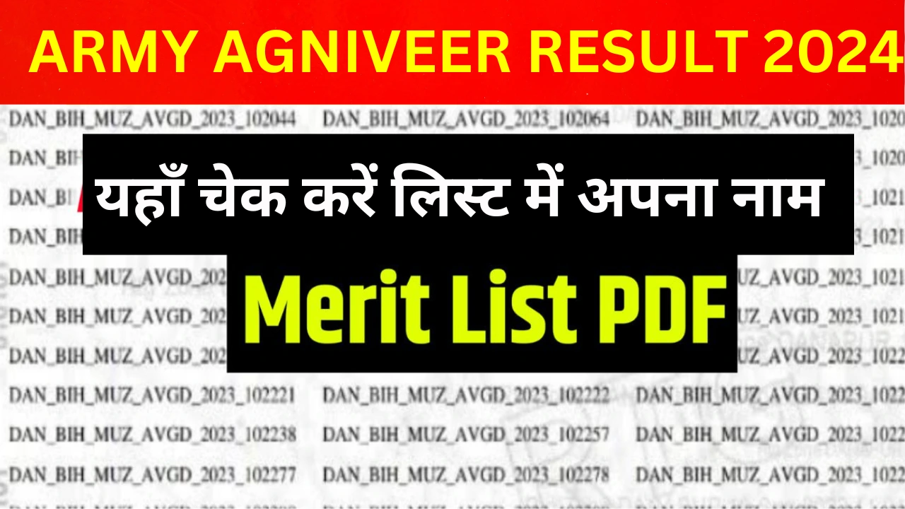 Army AGNIVEER result