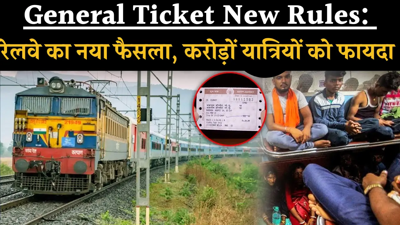 Railway Geneal Ticket New Rules