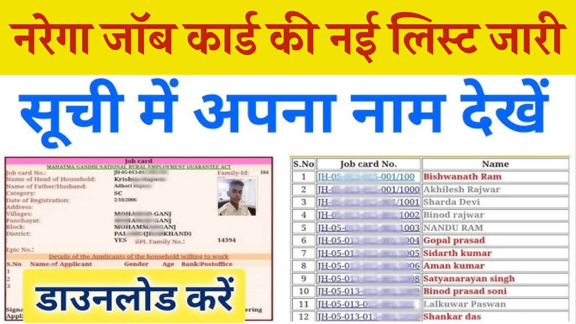 MNREGA Job Card List